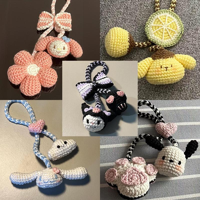 diy wool handmade kawaii keychain
