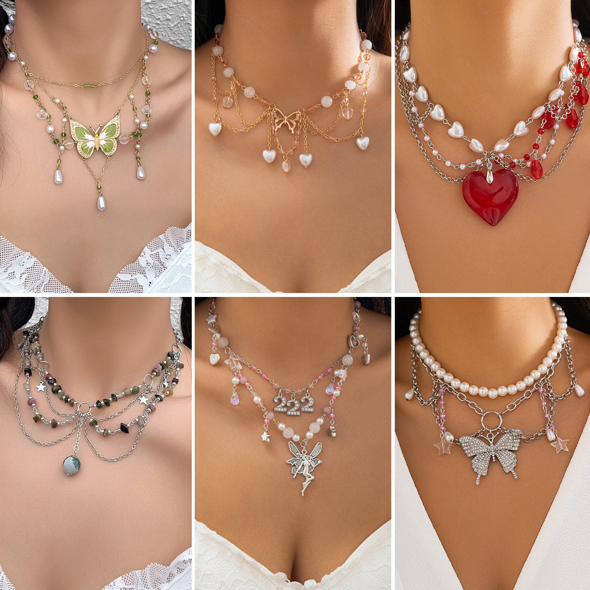 Cross border jewelry bead necklance