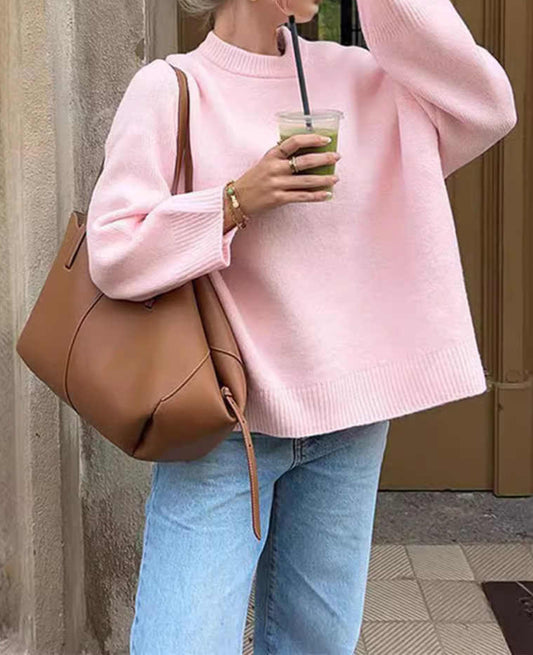 Soft Girl Pink Pullover Sweater