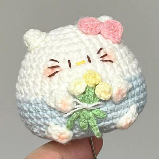 DIY cute mini wool hellokitty pendant