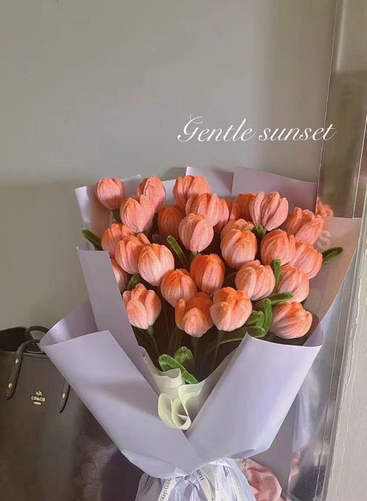 Handmade tulip twist stick bouquet