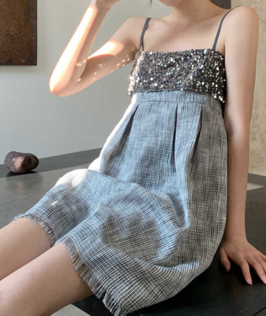 Light Sequined Suspender Dress