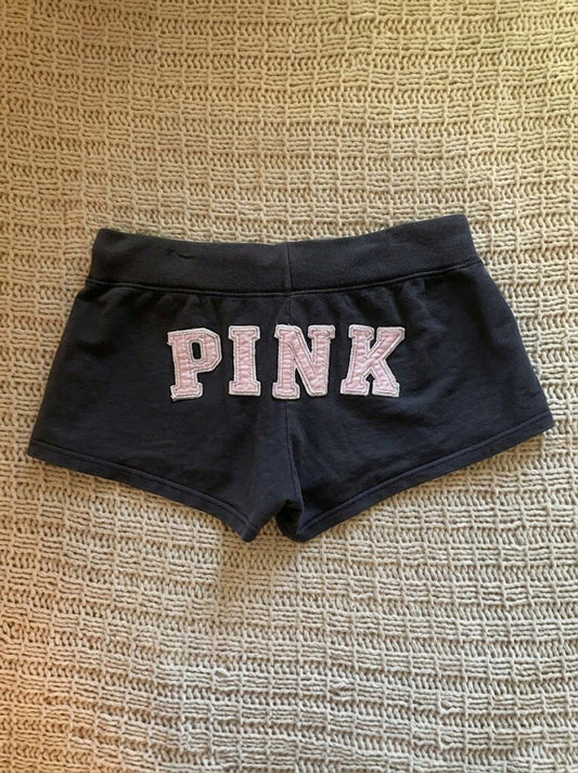 pink letter vintage shorts