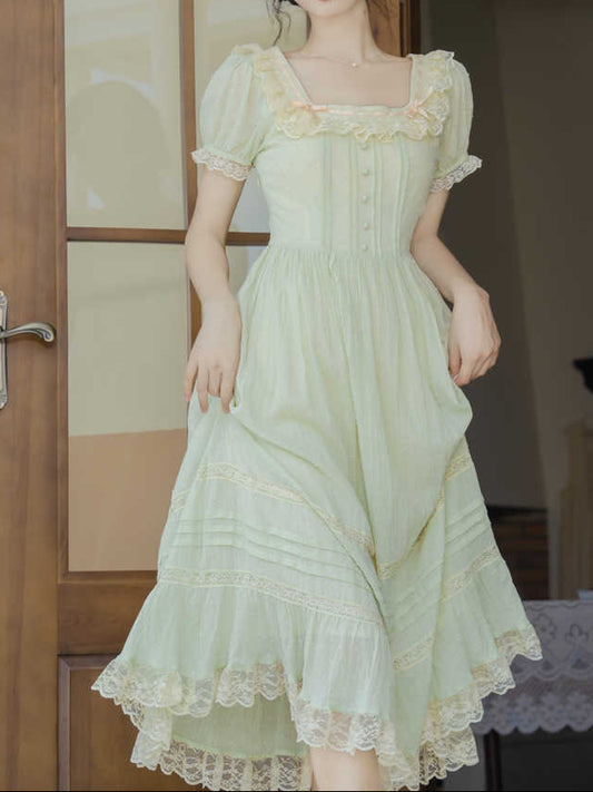 Fairy Cream Green Princess Dress