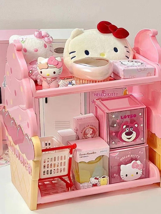ice cream rack girly heart storage box