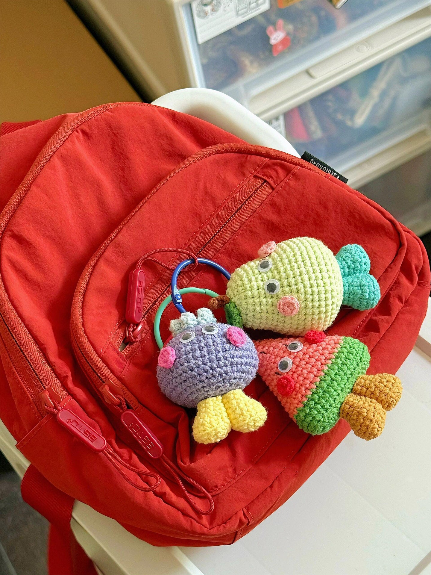 DIY cute fruit pendant wool doll