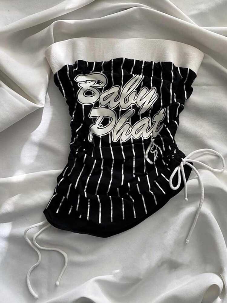 Striped Tube Top Top