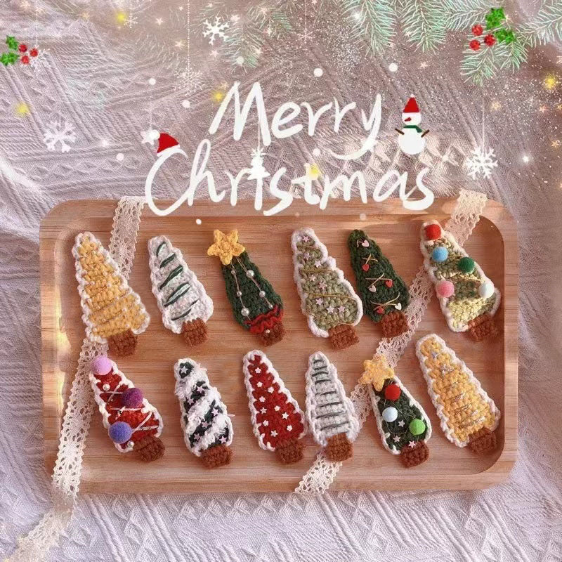Christmas diy woolen hairpin