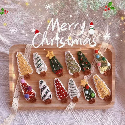Christmas diy woolen hairpin