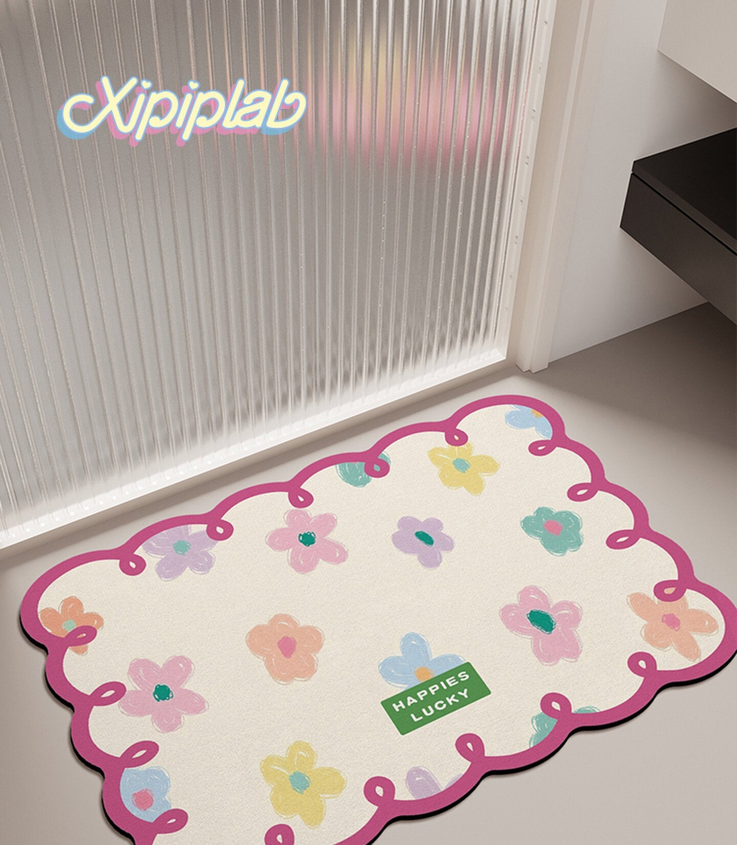 kawaii flowers household bathroom mat