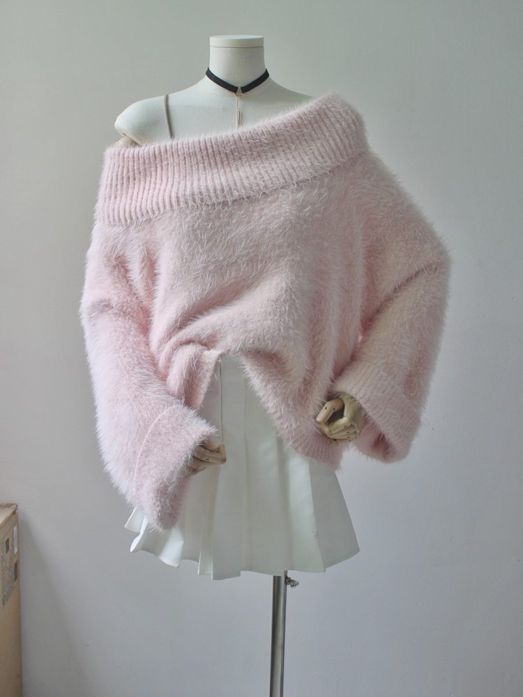 coquette off-shoulder sweater