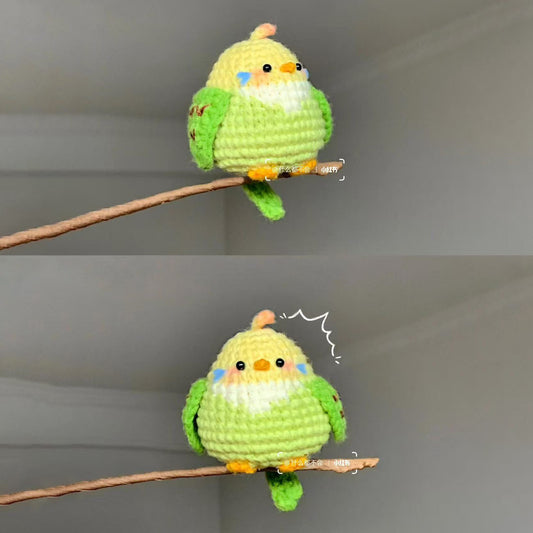 DIY wool fat parrot cute keychain bag pendant