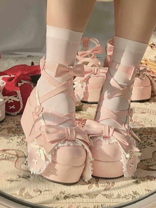 Bow Lolita Coquette Shoes