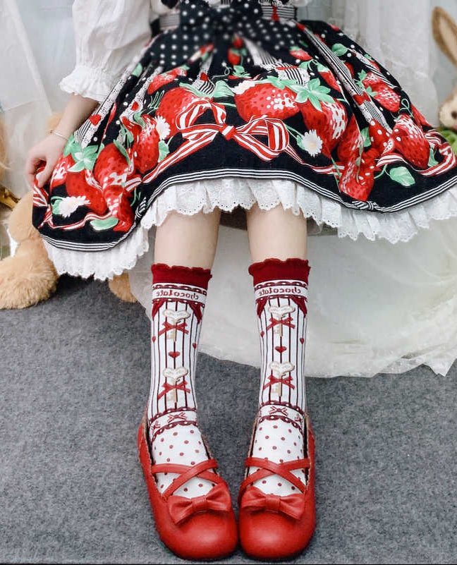 Strawberry Lolita Cute Socks