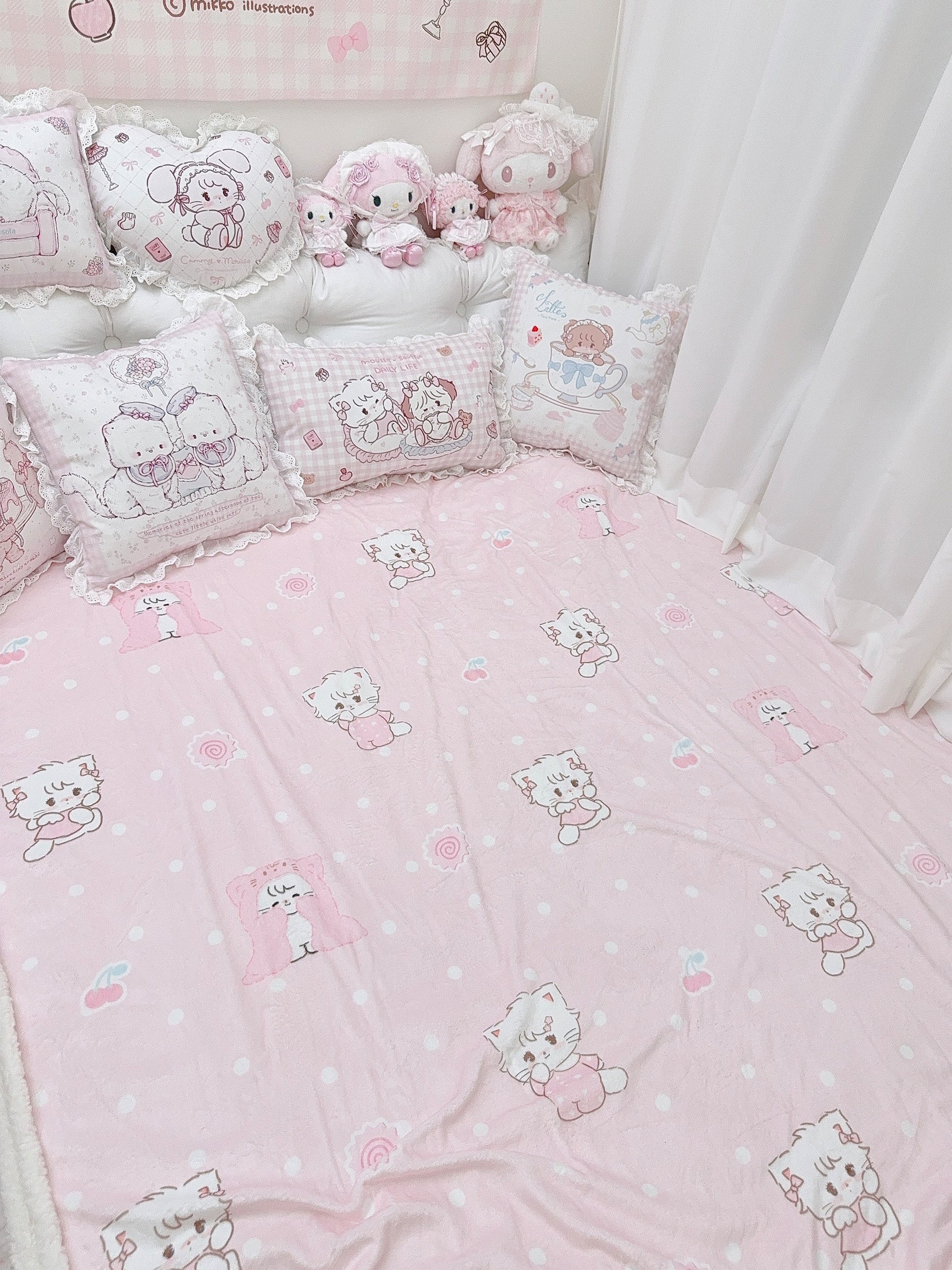 kawaii pink blanket