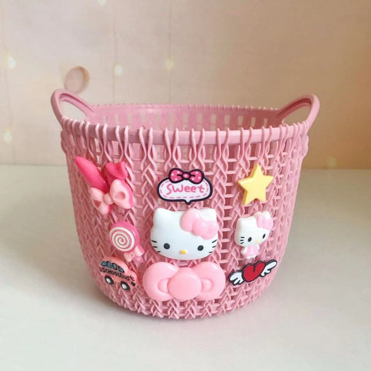 kawaii Imitation rattan storage basket