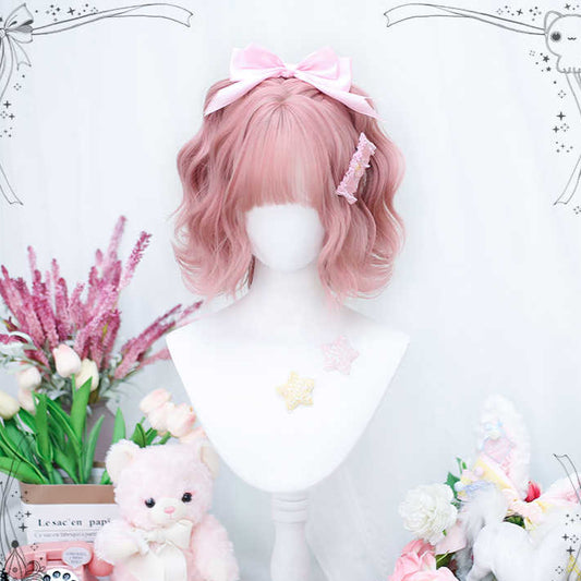 Lolita Curly Short Pink Wig