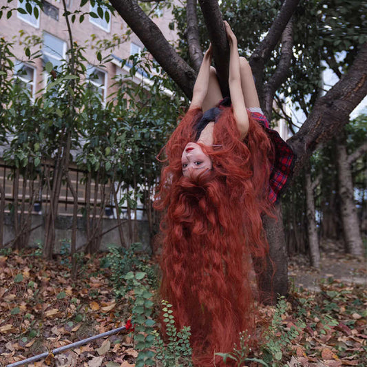 Extra Long curly Red Elf Wig