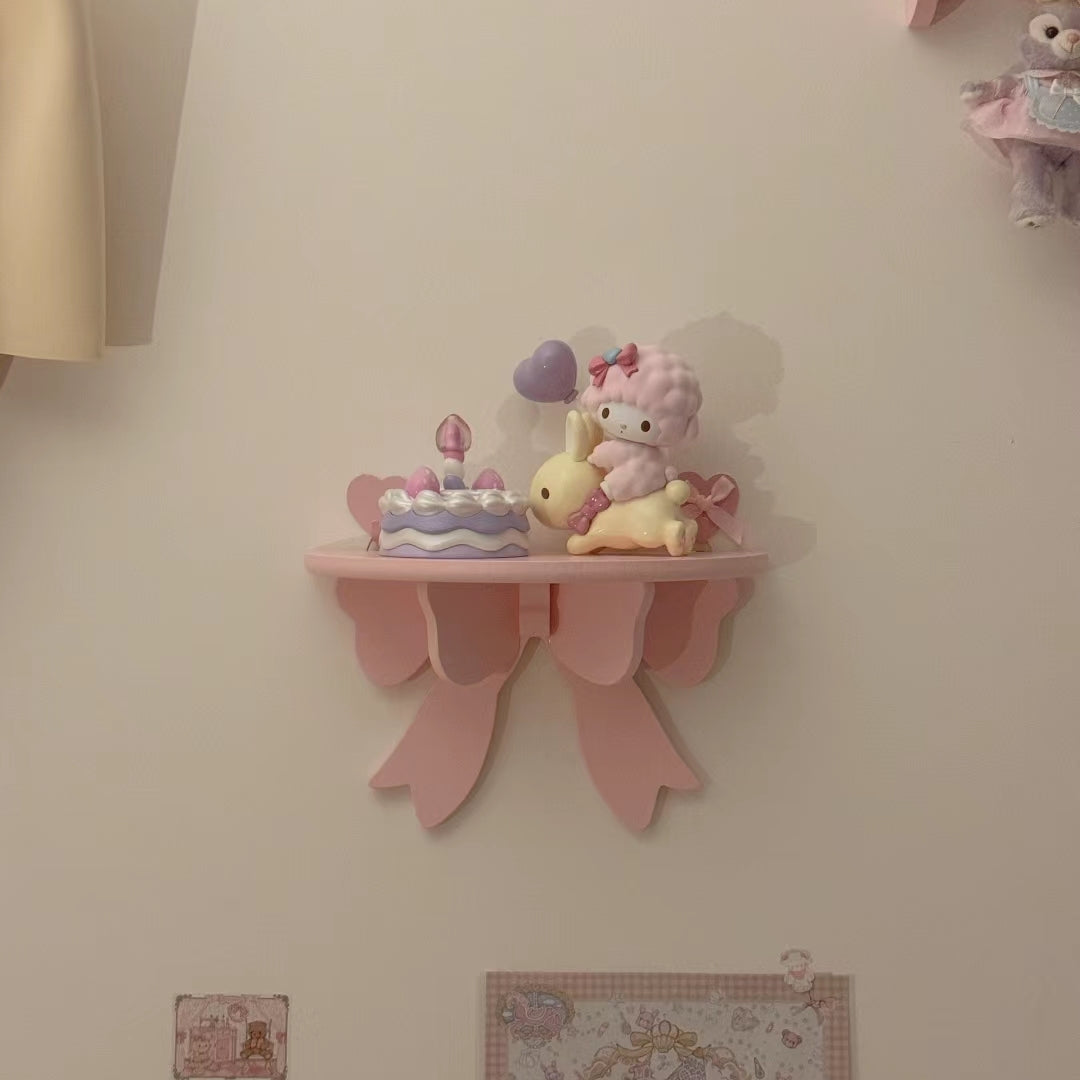 bow shape wall decoration shelves