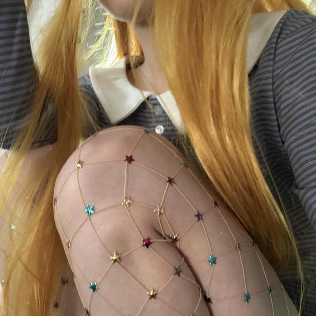 Y2K Star Fishnet Stockings