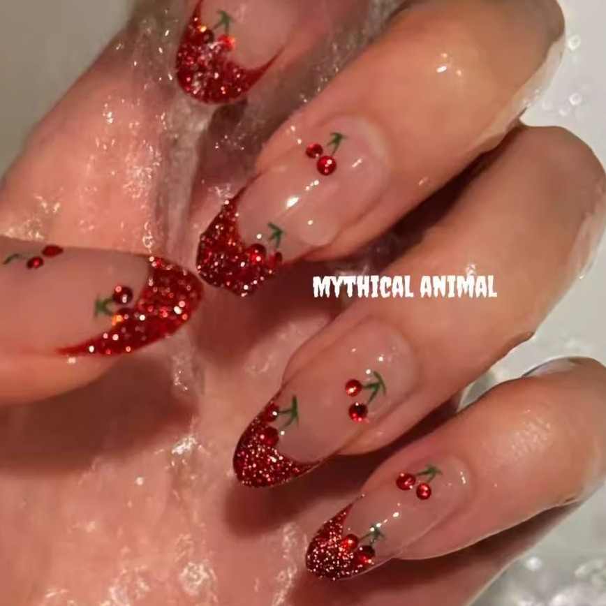 Christmas Cherry Nails