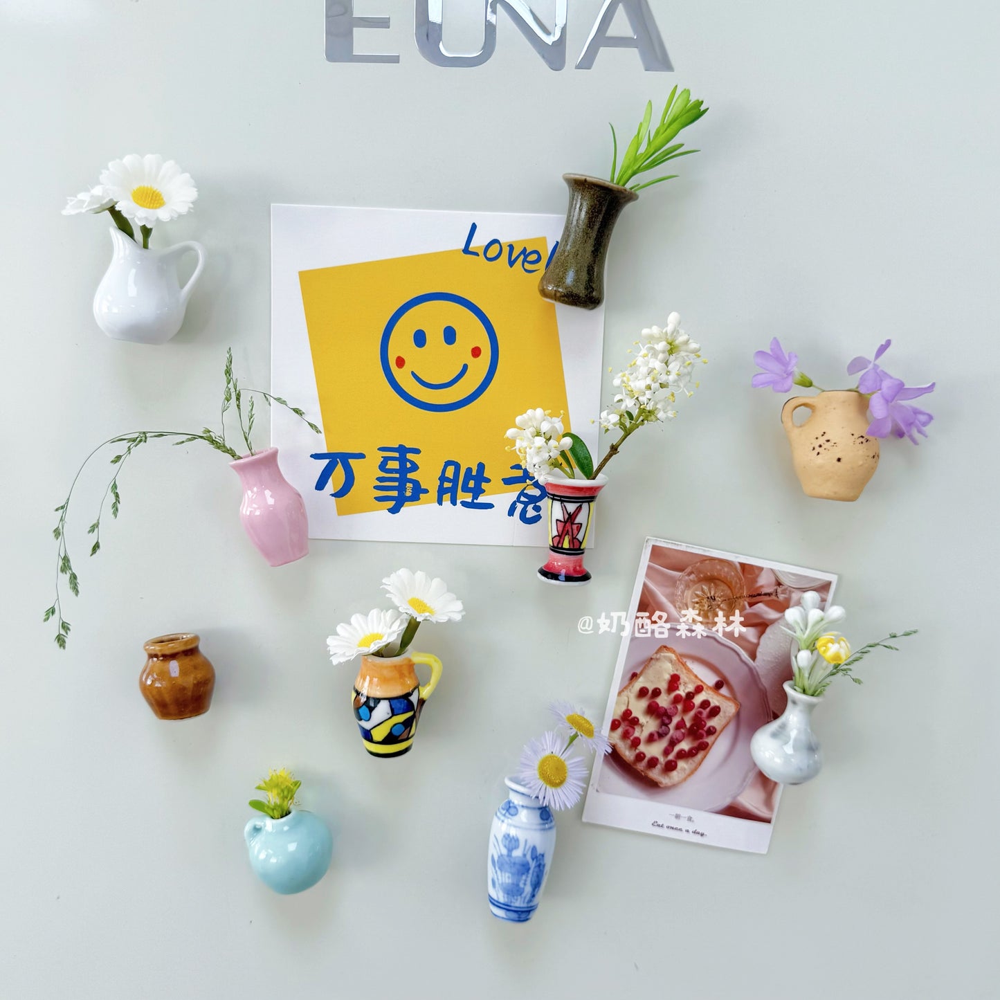 Mini Vase Hydroponic Flower Magnetic Refrigerator