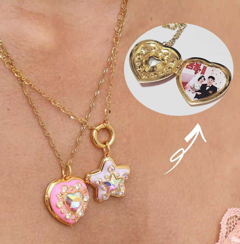 Customized Photo Box Pendant Necklace