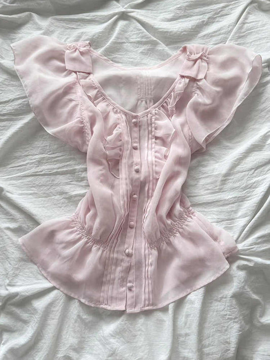 Mesh Pink Shirt