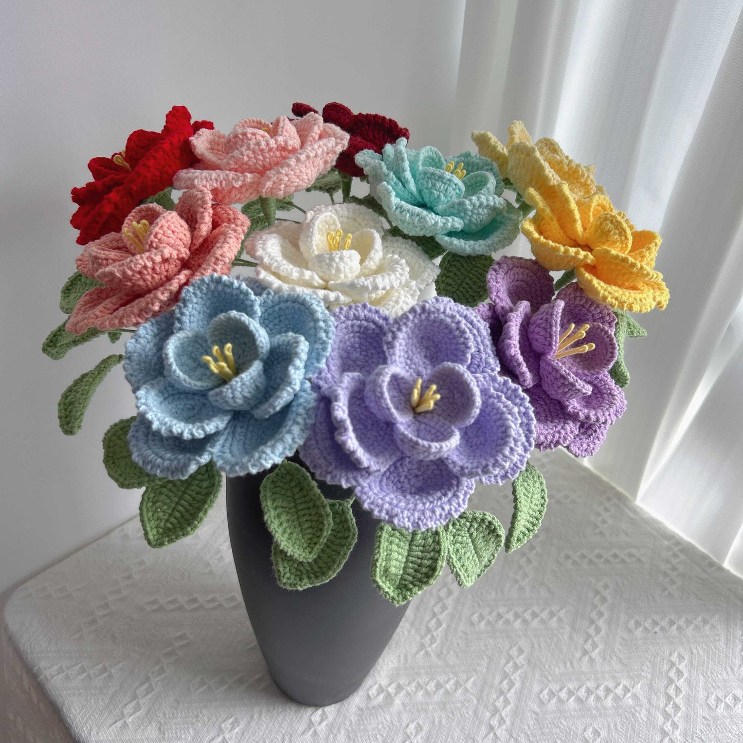 handmade cross-border crocheted French roses