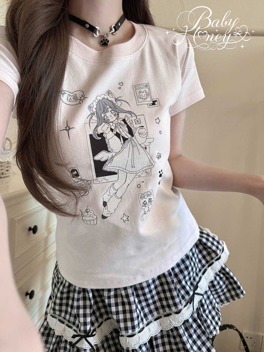 Cat Girl Heart T-Shirt