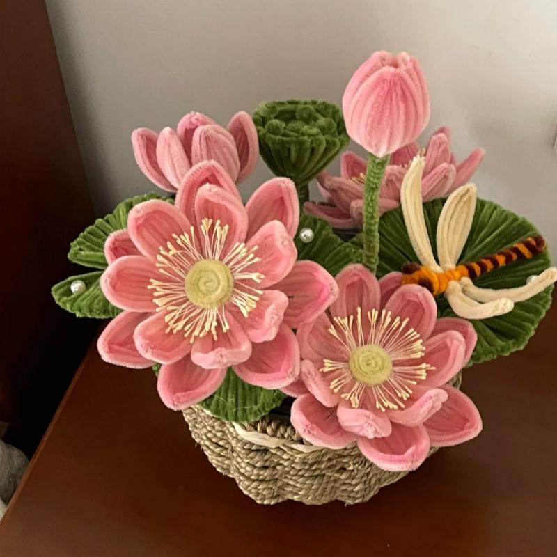 handmade Twisting stick lotus flower basket