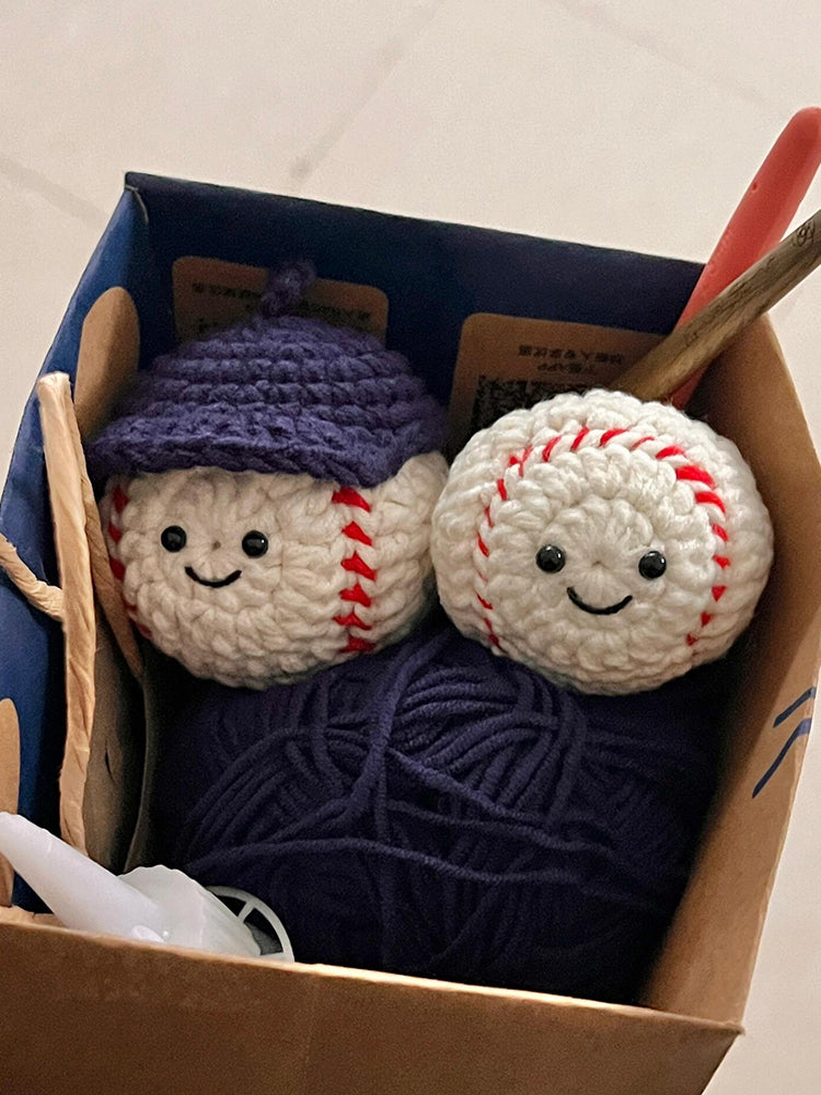 Wool diy baseball doll material package