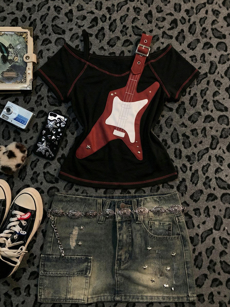 punk guitar shirt