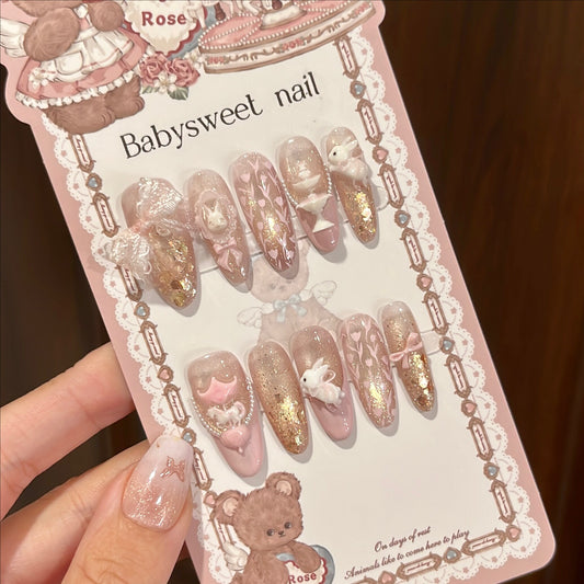 sweet rabbit doll nails