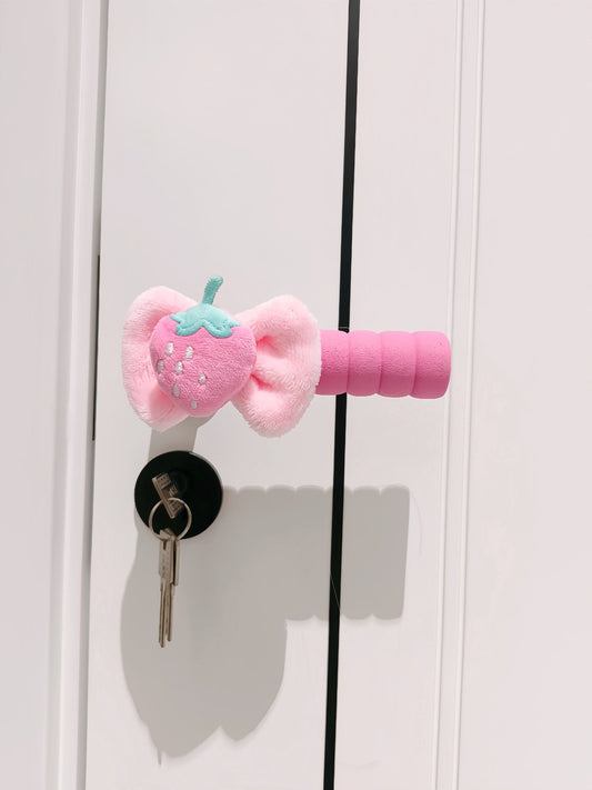 Door handle cute strawberry protective cover