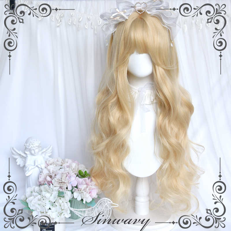 Blonde Long Curly Platinum Wig
