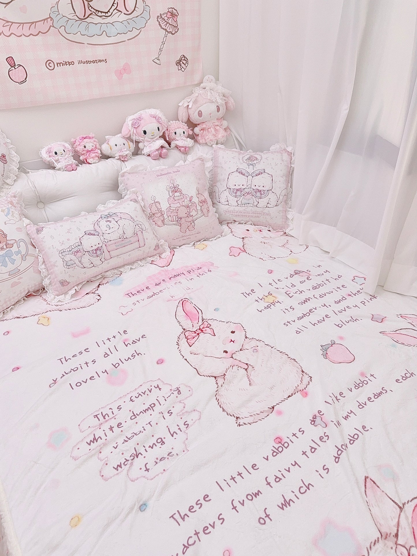 kawaii rabbit blanket