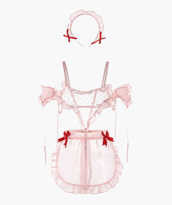 Maid Mesh Bellyband Lingerie