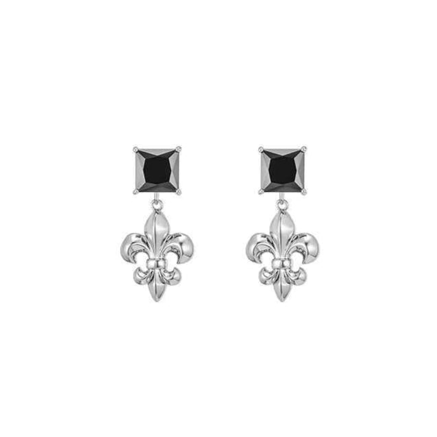 Punk Aesthetic Square Anchor Earrings