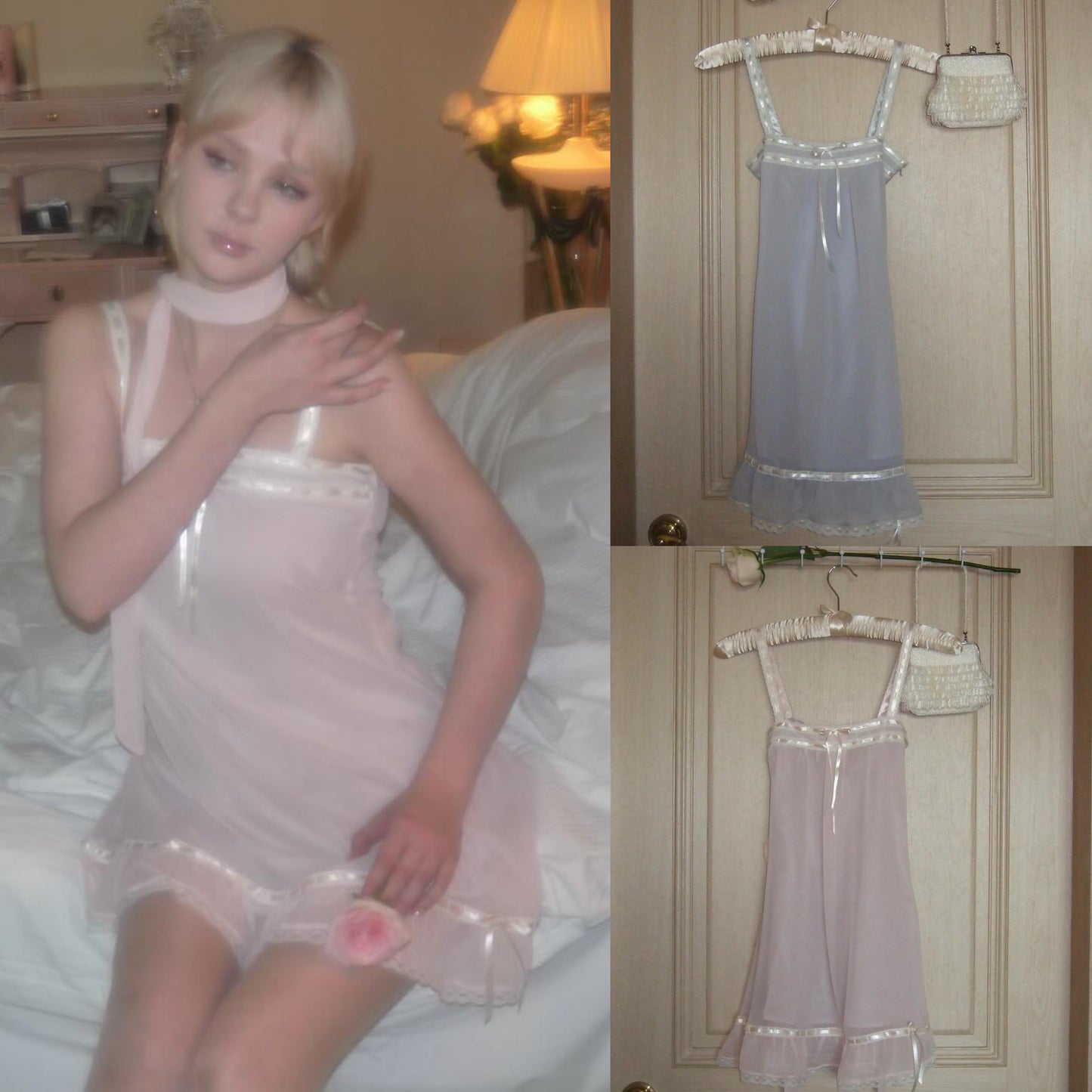 coquette lace suspender dress