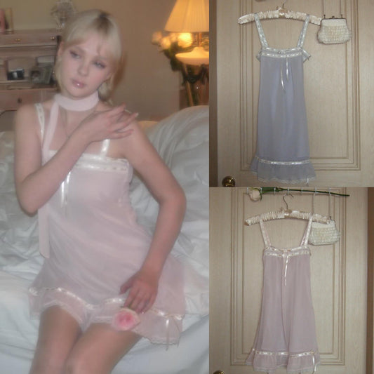 coquette lace suspender dress