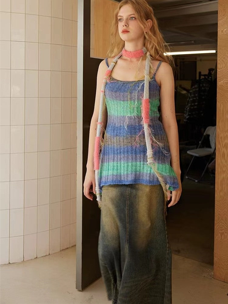 y2k vintage slim scarf