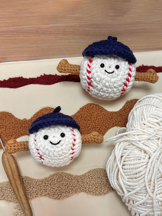 diy wool Baseball doll