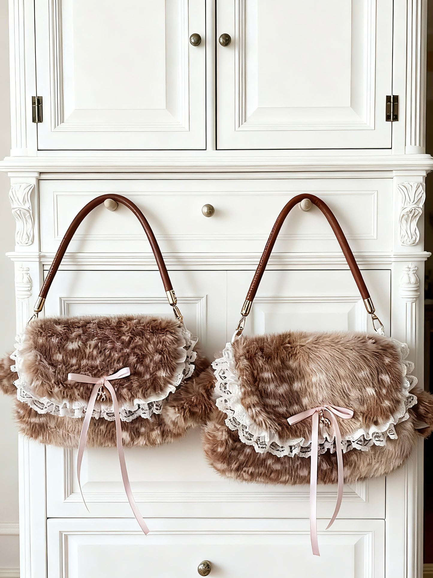 Homemade furry deer bag