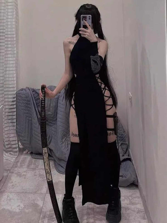 Goth Hollow Double Slit Dress