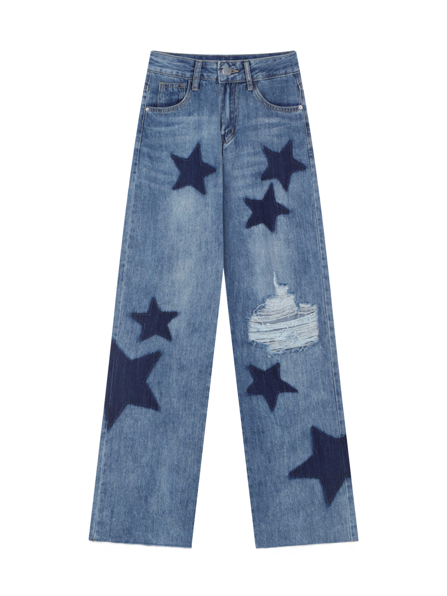 Y2K Star Wide-leg Jeans