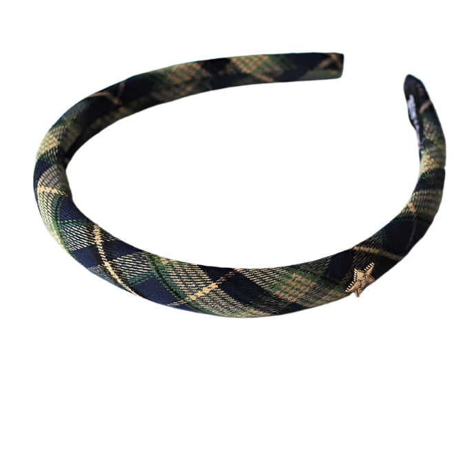 Preppy Star Plaid Y2K Headband