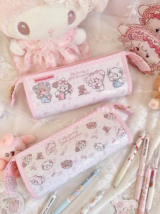 kawaii pink Pencil bag