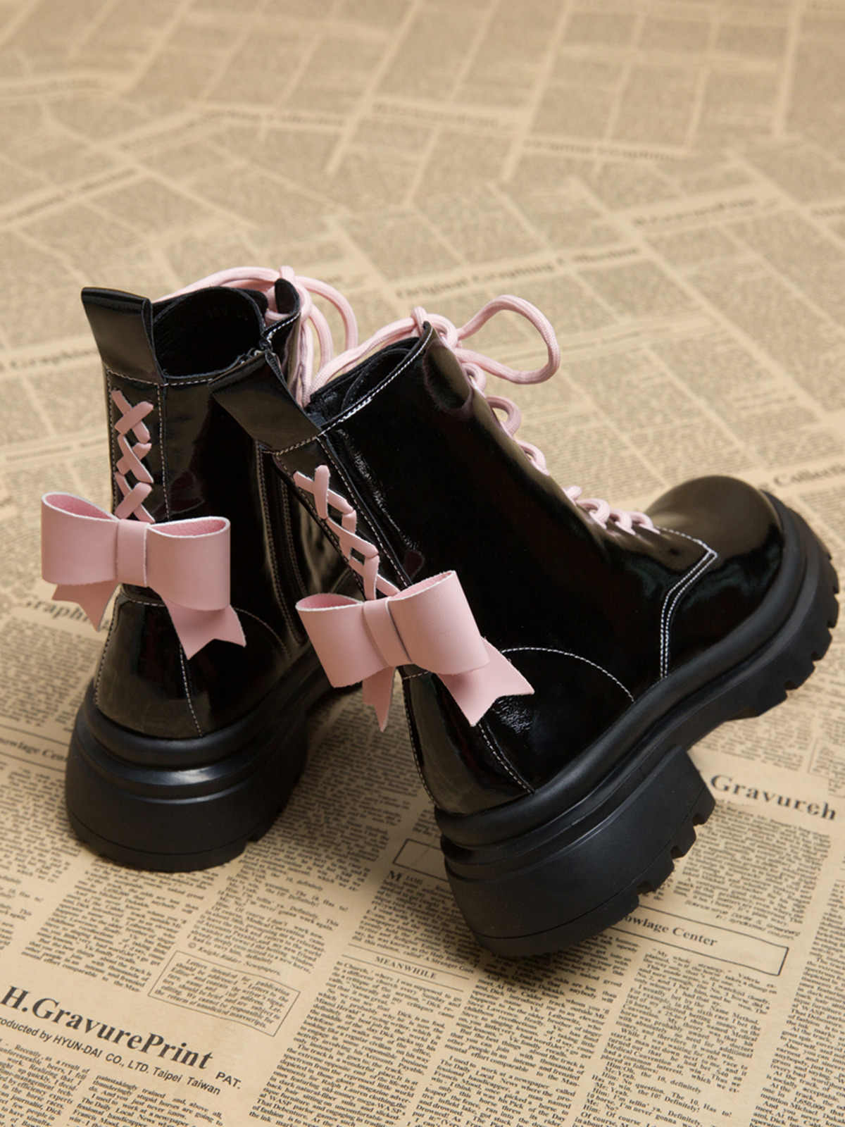 Dark Coquette Bows Martin Boots