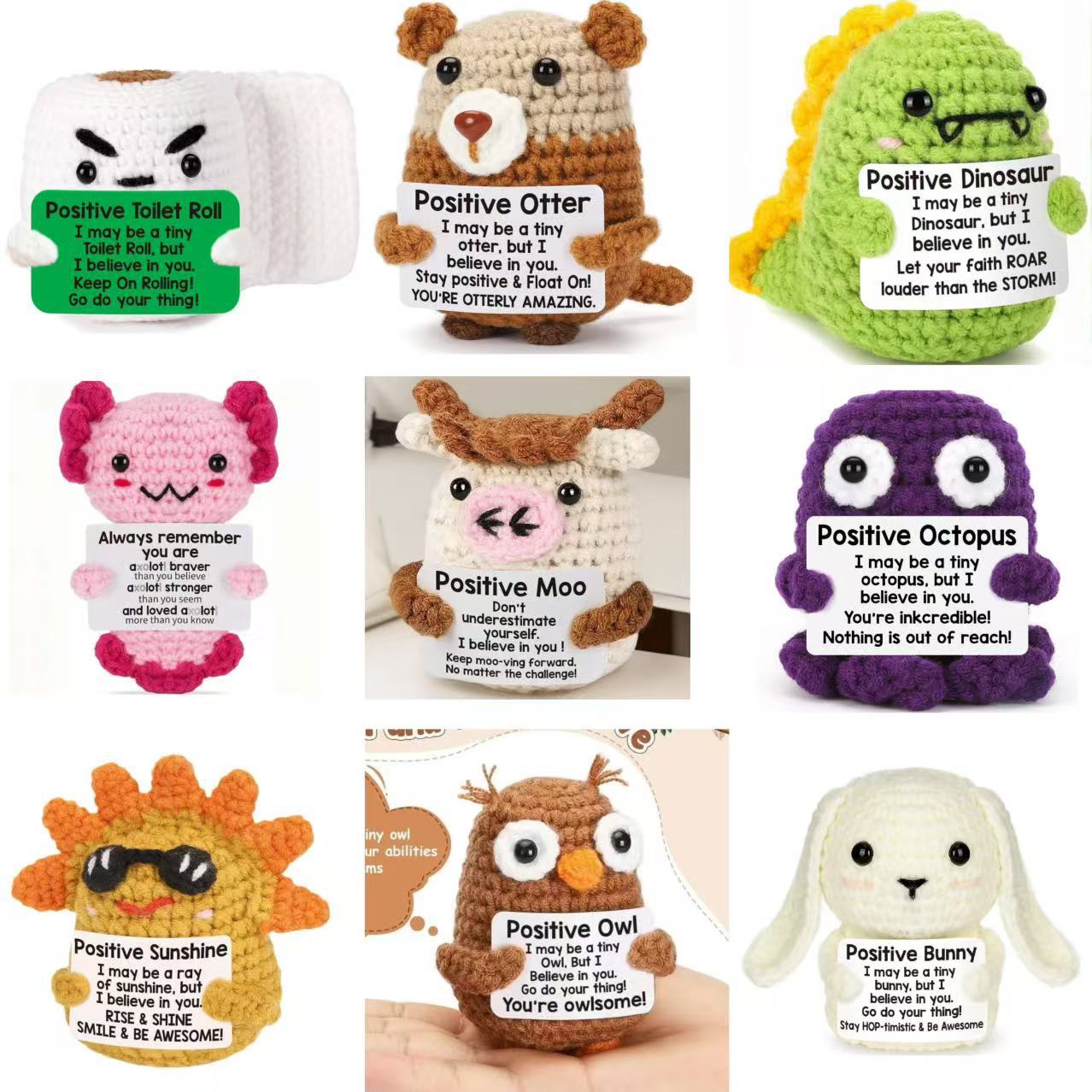 Handmade wool positive cute doll pendant